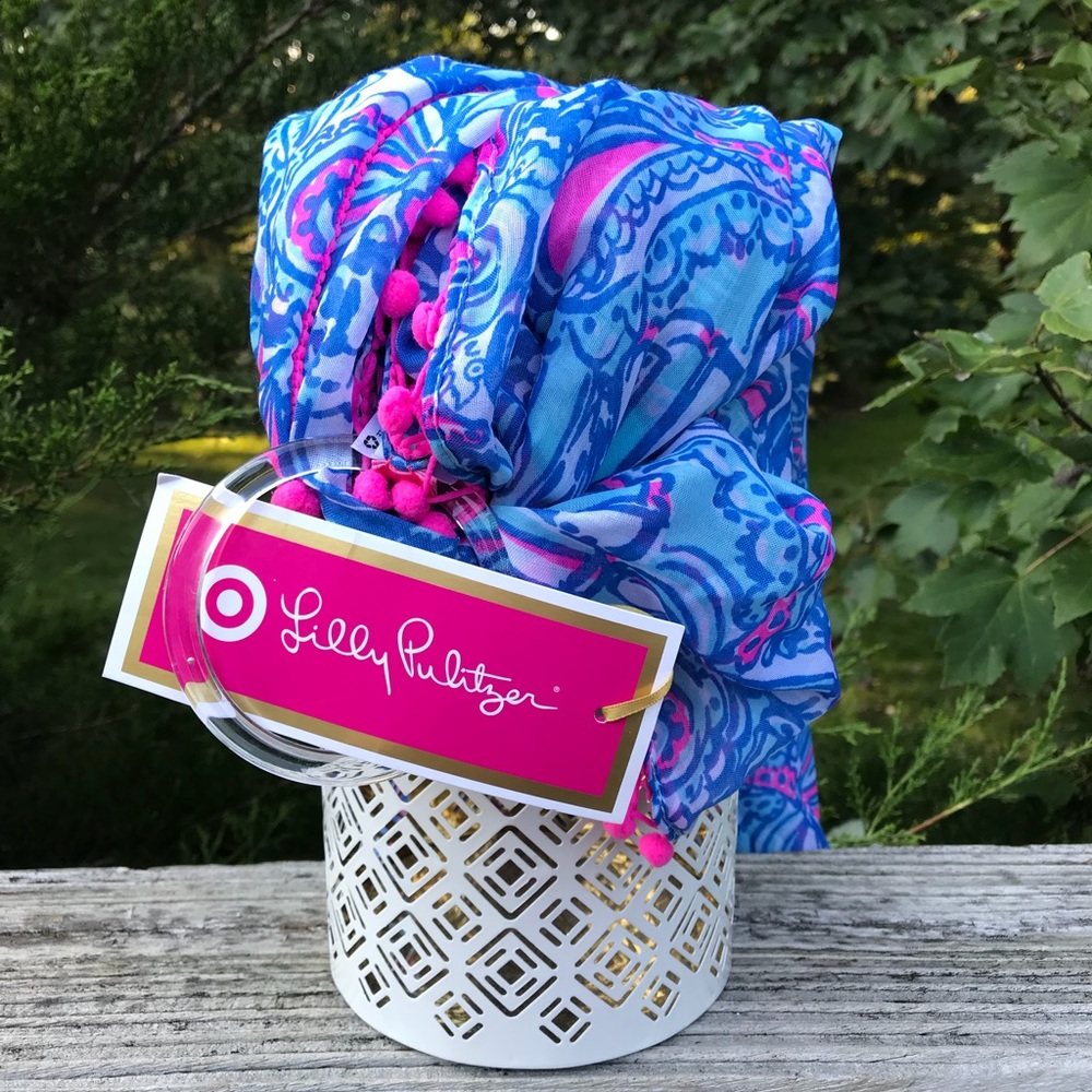 Limited Edition Lilly Pulitzer Pom Pom Scarf
